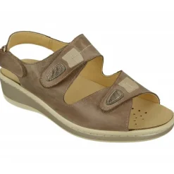 Sandalia Del Doctor Cutillas Con Doble Tira De Velcro En Pala De Piel Engrasada Con Planta Extraible Movible Y Poliuretano