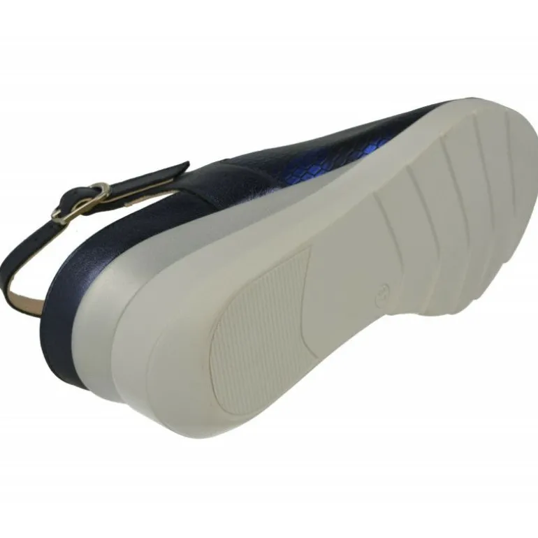 Sandalia De Piel Y Pala Elastica De Drucker Calzapedic, Plantilla Movible, Ancho 13