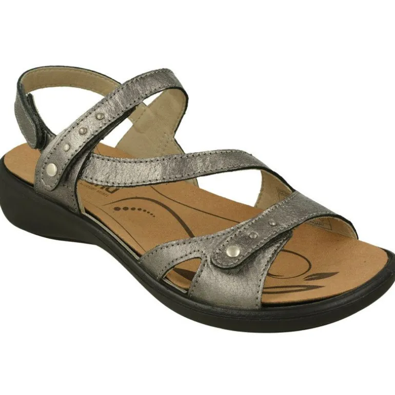 Sandalia De Westland De Tiras Cruzadas Y Ajuste De Velcro Con Planta Anatomica Extraible Y Piso De Poliuretano