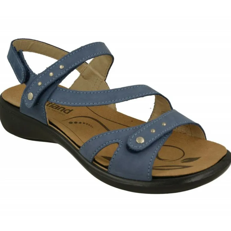 Sandalia De Westland De Tiras Cruzadas Y Ajuste De Velcro Con Planta Anatomica Extraible Y Piso De Poliuretano