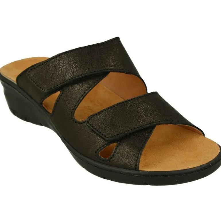 Sandalia Zueco De Comfort Class Combinado Piel Lisa Y Grabada Con Planta De Descanso Y Suela Aligerada