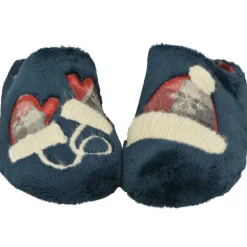 Zapatilla Chinela De Garzon Con Bordado Gorro Manoplas Y Gorro, Planta De Descanso Extraible Con Suela De Caucho