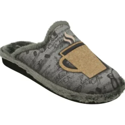 Zapatilla Chinela De Garzon Con Estampado Taza De Te Y Piso Aligerado Microporoso