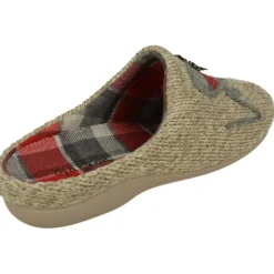 Zapatilla Chinela De Garzon En Pano Punto Con Corazon Estampado Y Planta De Descanso Extraible Y Piso De Caucho