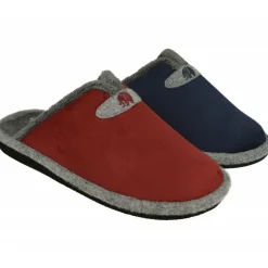 Zapatilla Chinela De Garzon En Pano Bamara Con Horma De Ancho Especial Y Piso Microporoso Alierado Especial Parket