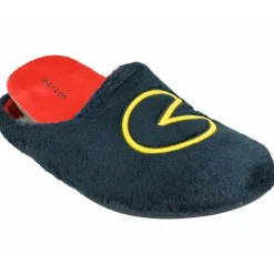 Zapatilla Chinela De Garzon En Pano Dacha Con Estampado Come Cocos, Piso De Caucho Y Planta De Descanso Extraible
