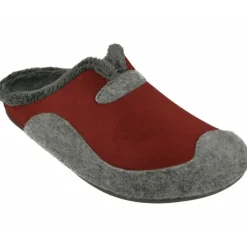 Zapatilla Chinela De Garzon En Pano Combinado Con Piso De Caucho Y Planta De Descanso Extraible