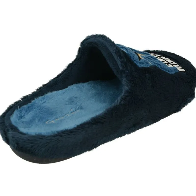 Zapatilla Chinela De Garzon En Pano Dacha Con Estampado Come Galletas Y Planta De Descanso Extraible