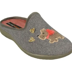 Zapatilla Chinela Del Doctor Cutillas Con Pano Liso Estampado Perrito, Planta Anatomica De Descanso Extraible Y Piso De Caucho