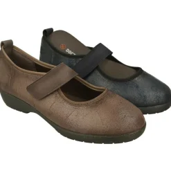 Zapatilla Pulsera De Doctor Cutillas Con Tira De Velcro Y Tejido Simil Piel, Piso De Caucho Y Plantilla De Latex