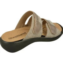 Zueco De Wesland Con Doble Tira Ajustable De Velcro Piso De Caucho Yplanta Extraible En Piel Combinada