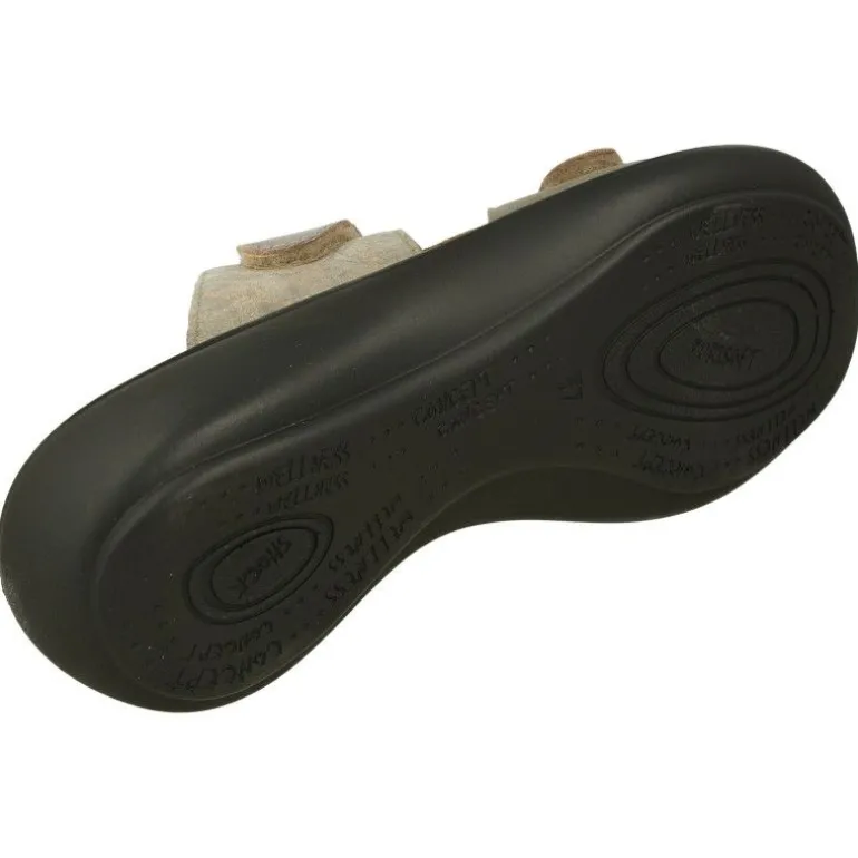 Zueco De Wesland Con Doble Tira Ajustable De Velcro Piso De Caucho Yplanta Extraible En Piel Combinada